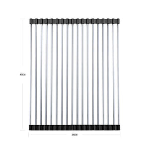 Roll-Up Over-the-Sink Dish Drying Rack – Stainless Steel