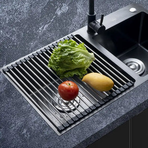 Roll-Up Over-the-Sink Dish Drying Rack – Stainless Steel