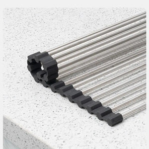 Roll-Up Over-the-Sink Dish Drying Rack – Stainless Steel